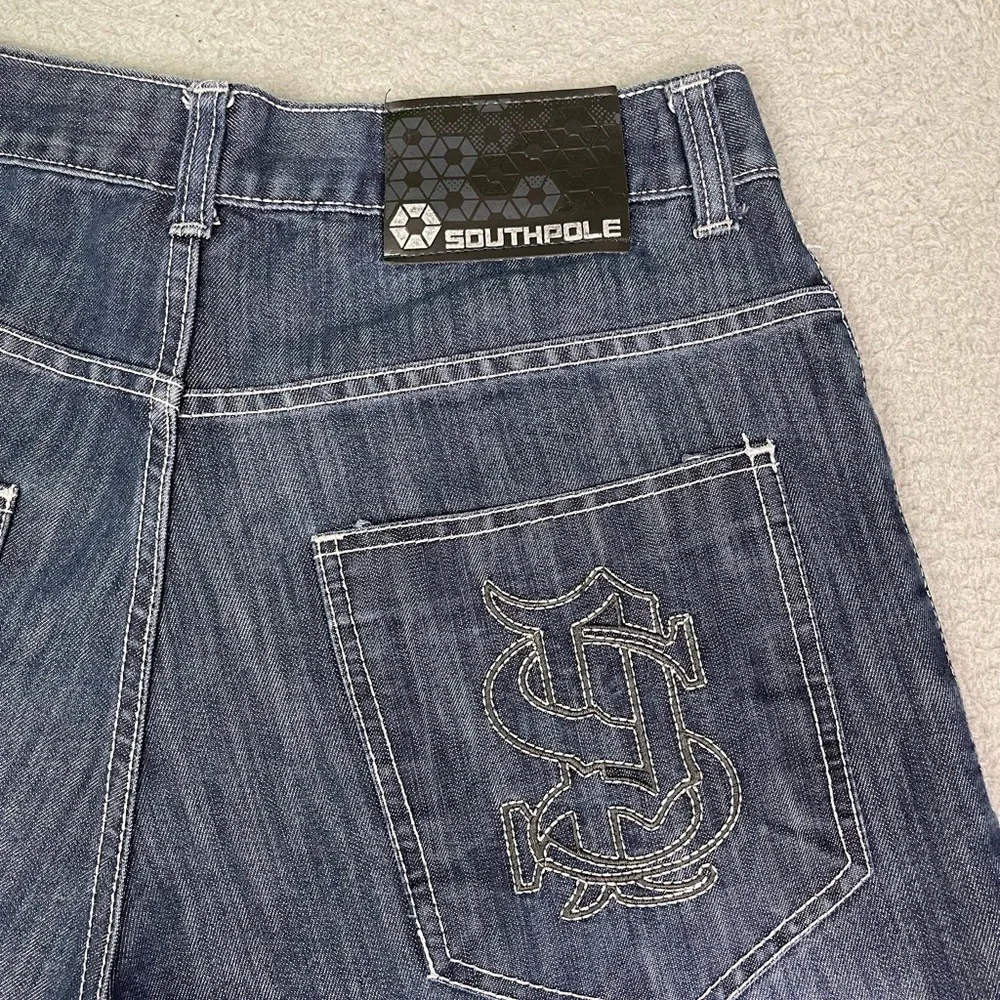 Vintage y2k South‎ Pole embroidered baggy jean shorts